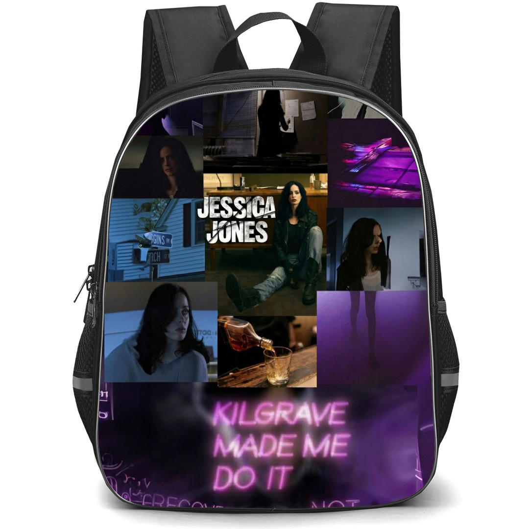 Jessica Jones Backpack School Bag StudentPack - Jessica Jones Kilgrave Made Me Do It Collage