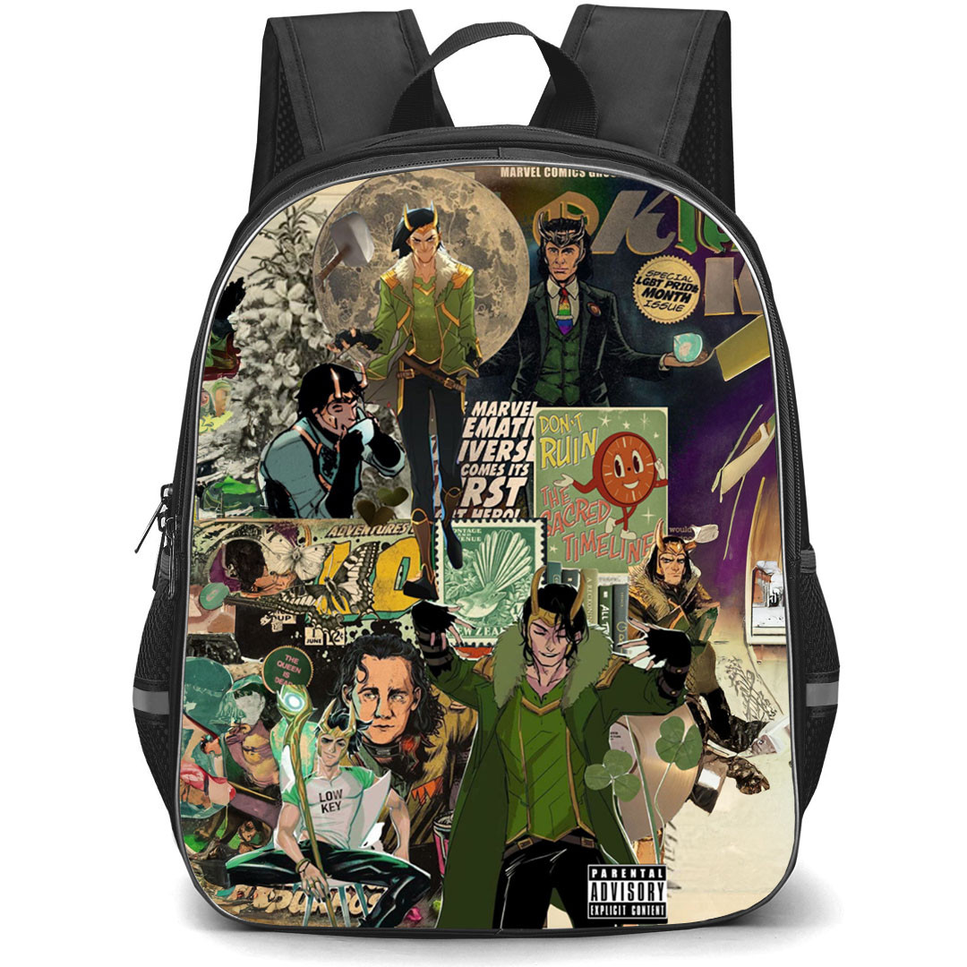 Marvel Loki Backpack StudentPack - Loki Comic Collage
