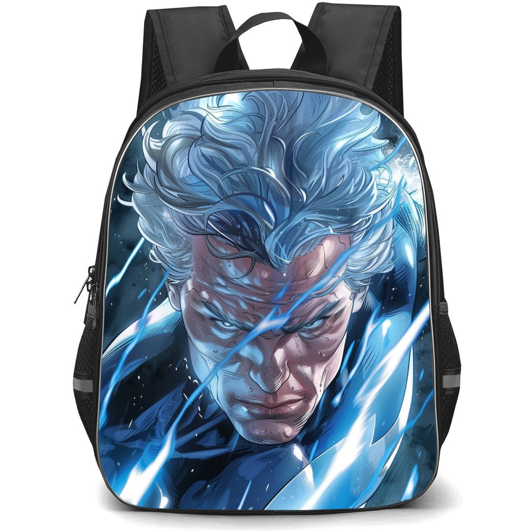 Marvel Backpack StudentPack - Quick Silver Head Portrait in Silver Background