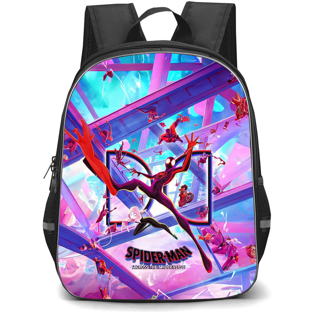 Spider Man Across The Spider Verse Backpack StudentPack - Across The Spider Verse Movie Art Many Spider-Man