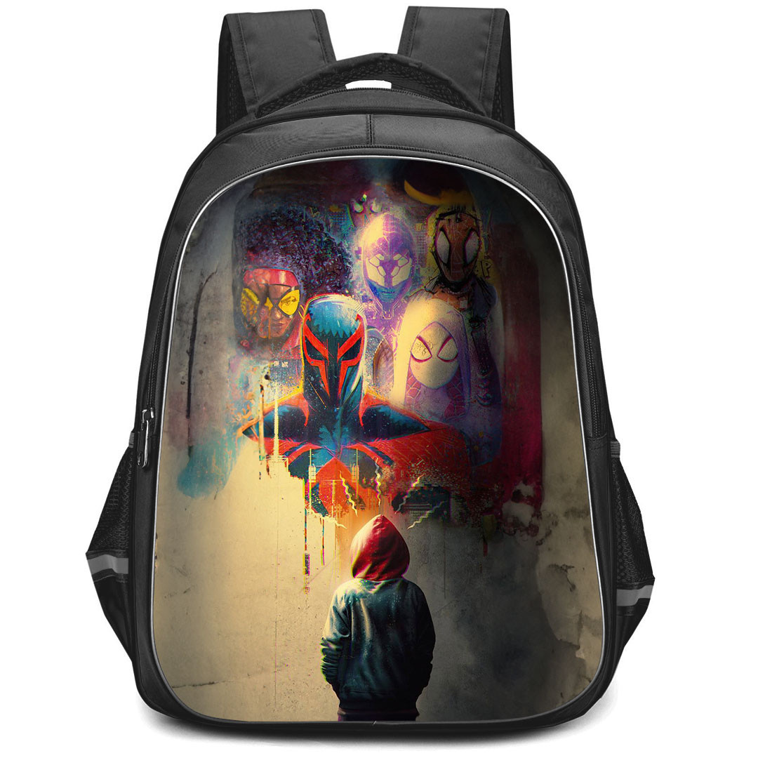 Spider Man Across The Spider Verse Backpack StudentPack - Across The Spider Verse Watercolor Art Characters