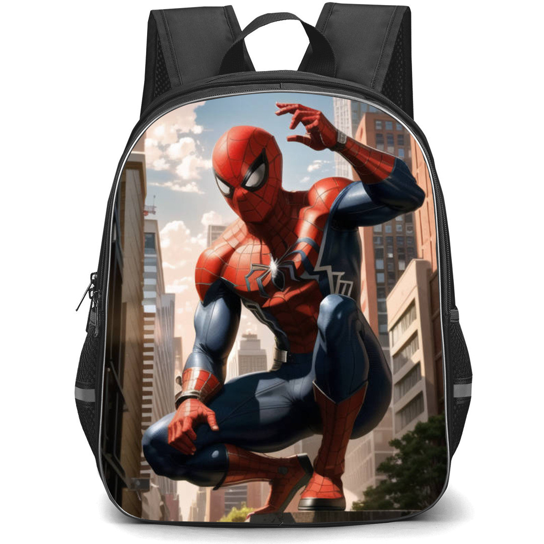Marvel Spider Man Backpack StudentPack - Spider-Man In The City Realistic Comic Art