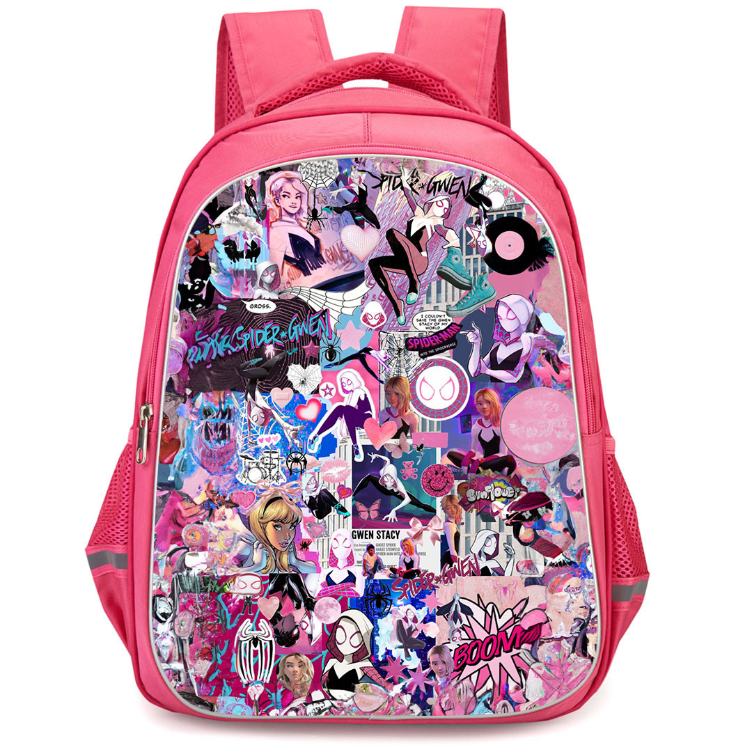 Spider Man Across The Spider Verse Spider Gwen Backpack StudentPack - Spider Gwen Icon Collage