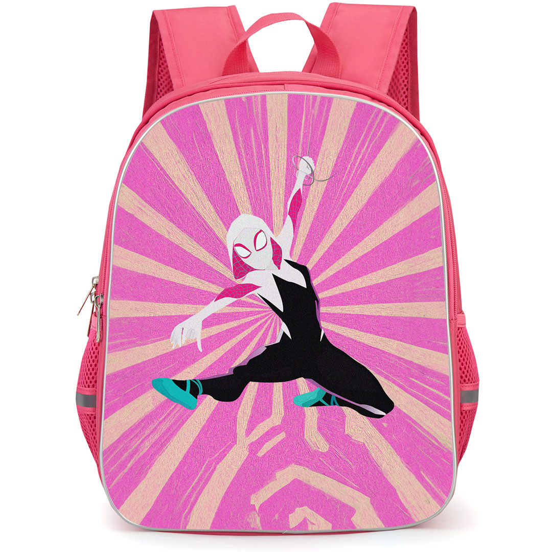 Spider Man Across The Spider Verse Spider Gwen Backpack StudentPack - Spider-Gwen On Ray Background