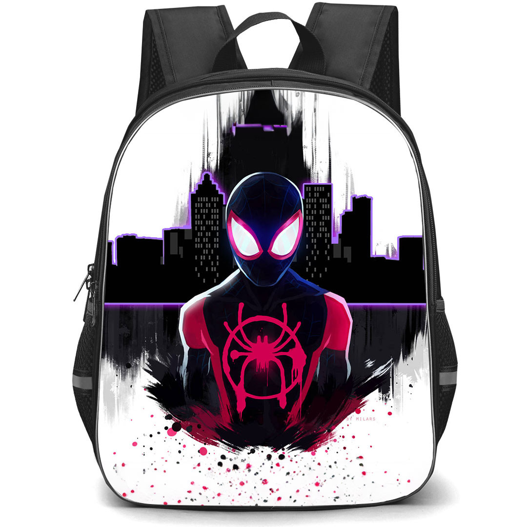 Spider Man Across The Spider Verse Miles Morales Backpack StudentPack - Miles Morales Watercolor Art
