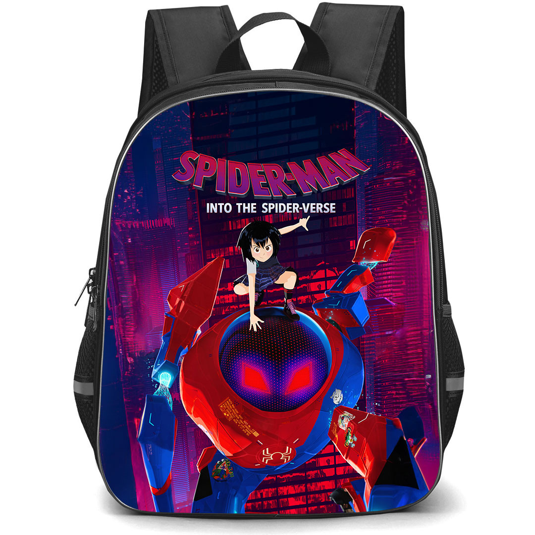 Spider Man Into The Spider Verse Peni Parker Backpack StudentPack - Peni Parker And Spider Bot Movie Poster