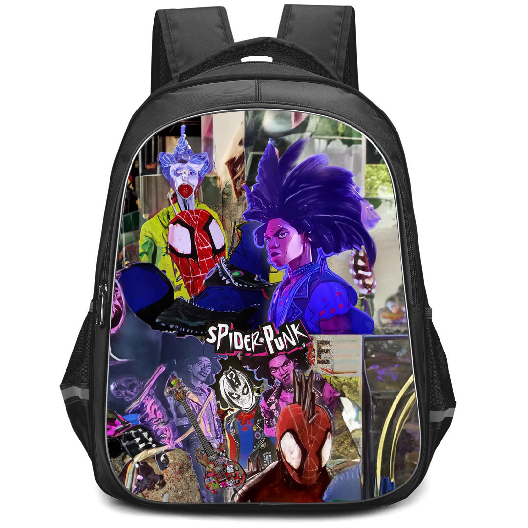 Spider Man Across The Spider Verse Spider Punk Backpack StudentPack - Spider Punk Collage