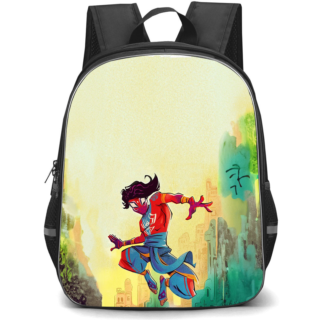 Spider Man Across The Spider Verse Pavitr Prabhakar Backpack StudentPack - Pavitr Prabhakar Comic Art