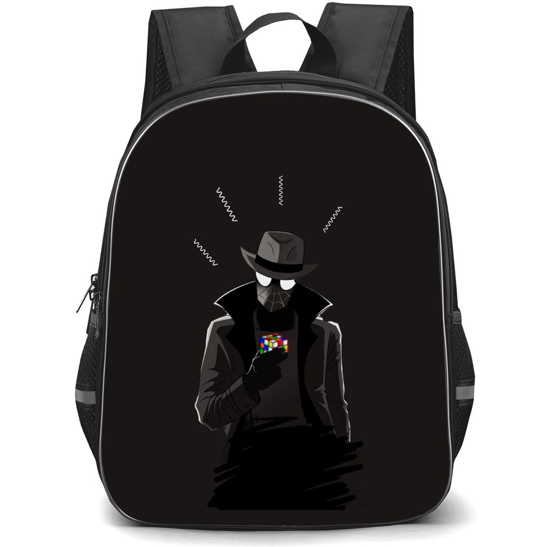Spider-Noir Backpack School Bag StudentPack - Spider-Noir Rubiks Cube Portrait Vector Art