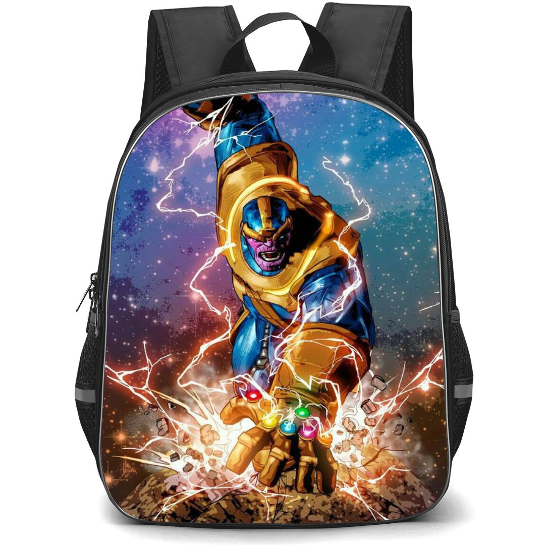 Marvels Thanos Backpack StudentPack - Thanos Attacking Ground With Infinity Gauntlet