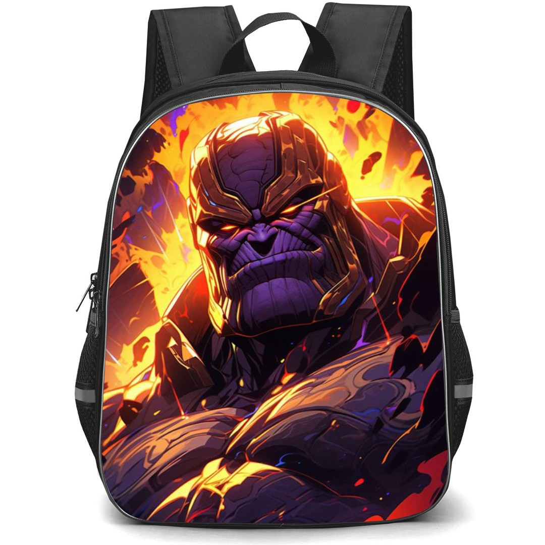 Marvels Thanos Backpack StudentPack - Thanos Burning Head Portrait Illustration
