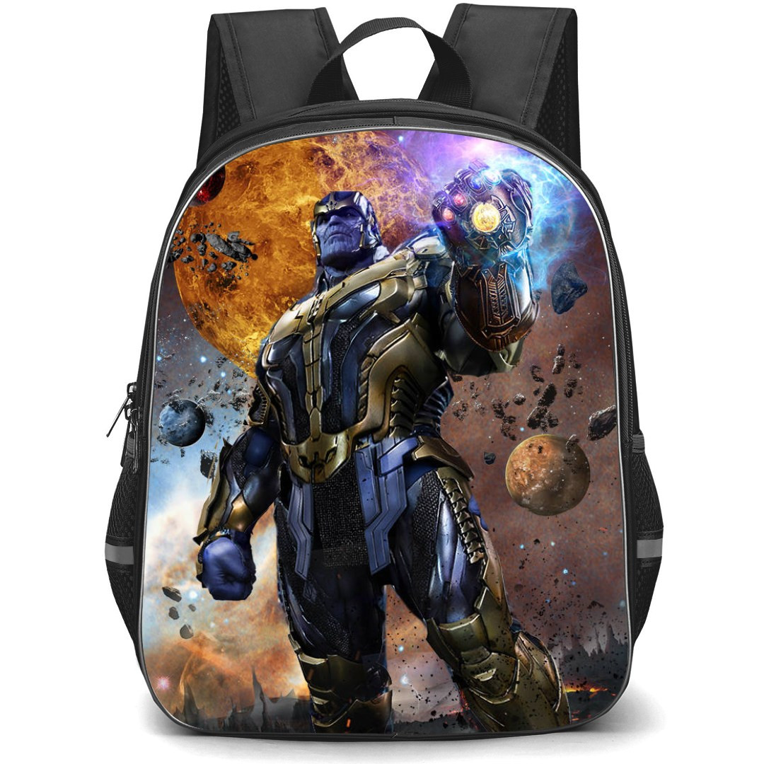 Marvels Thanos Backpack StudentPack - Thanos Endgame Movie Planets Background