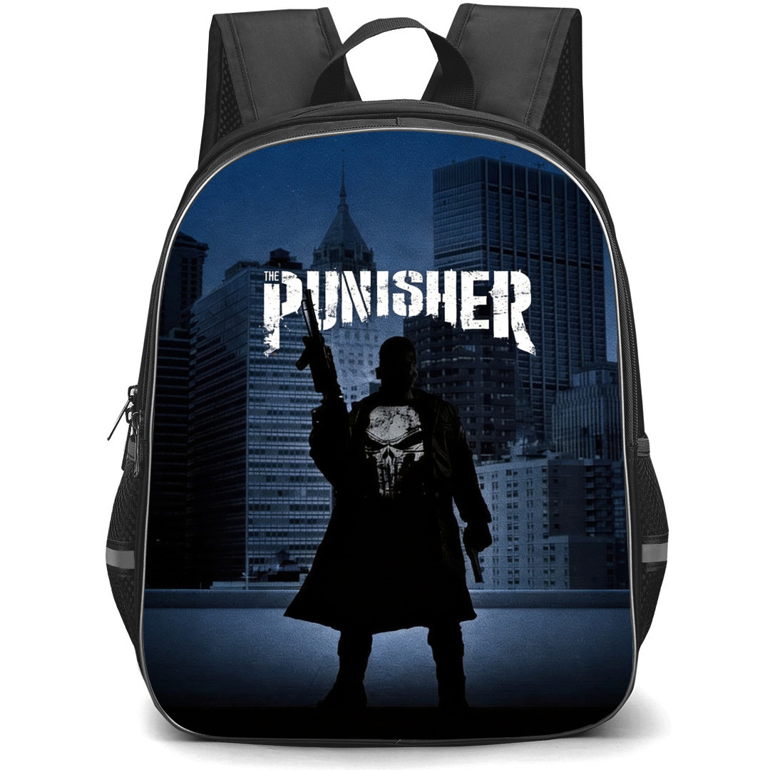 The Punisher Backpack School Bag StudentPack - The Punisher Silhouette Back Portrait Series Poster