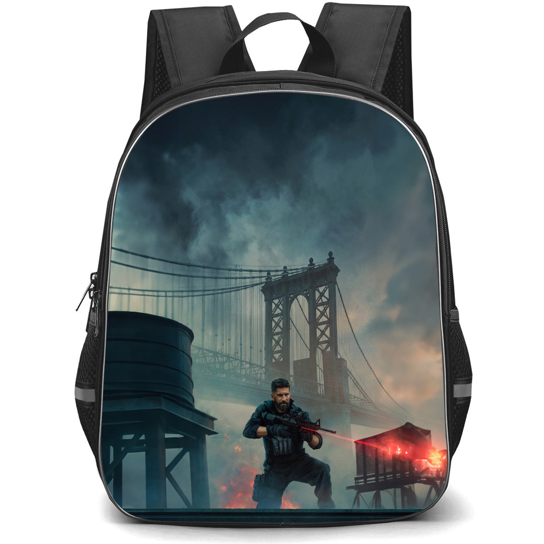 The Punisher Backpack School Bag StudentPack - The Punisher Manhattan Bridge Poster