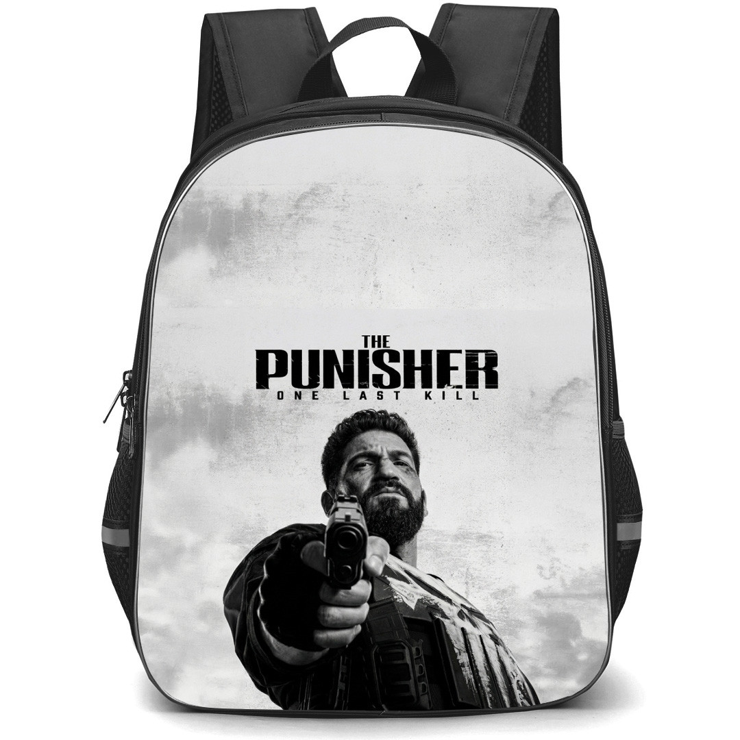 The Punisher Backpack School Bag StudentPack - The Punisher Gunpoint Grayscale Series Poster