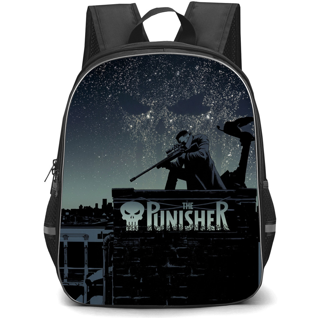 The Punisher Backpack School Bag StudentPack - The Punisher Sniping Comic Art Poster