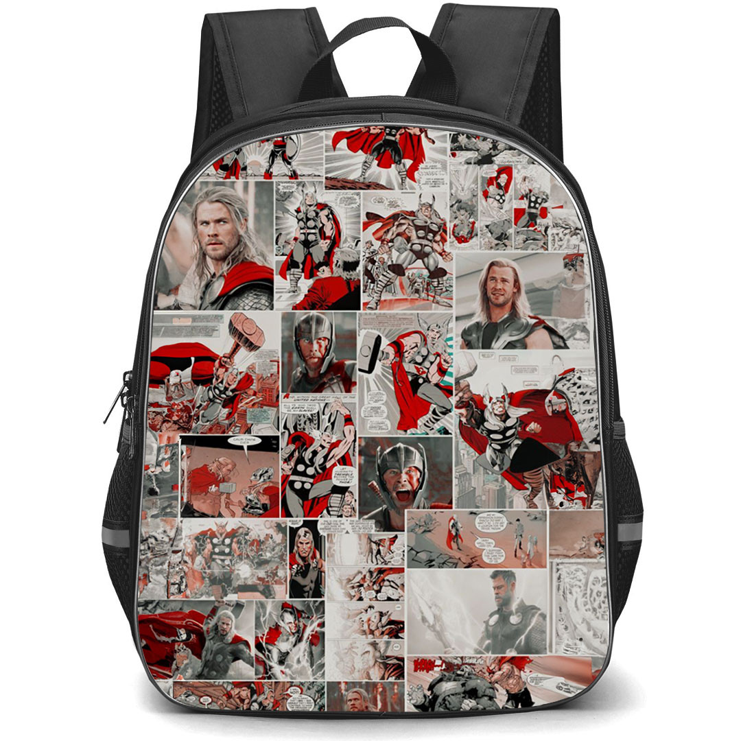Marvel Thor Backpack StudentPack - Thor Movie Comic Collage