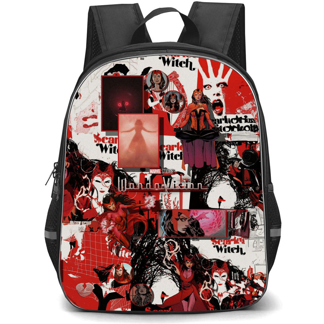 Marvel Wanda Scarlet Backpack StudentPack - Wanda Scarlet Witch Maximoff Comic Collage