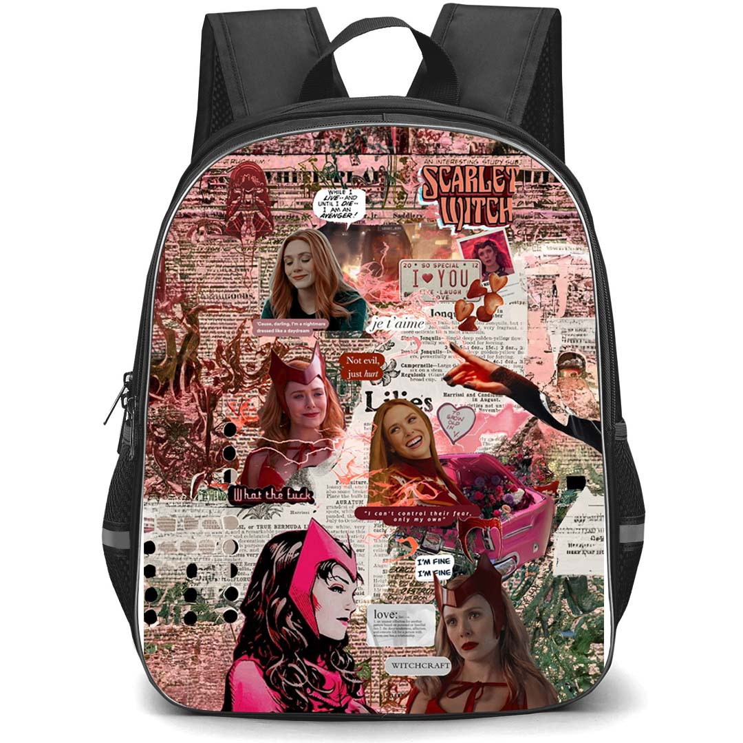 Marvel Wanda Scarlet Backpack StudentPack - Wanda Scarlet Witch Maximoff Series Collage