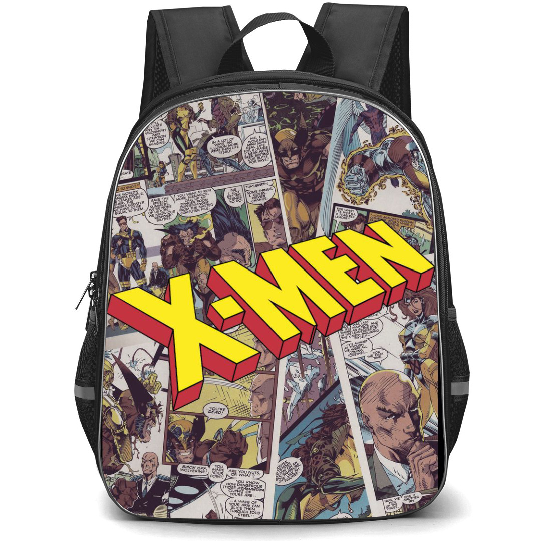 X-Men School Backpack StudentPack - Logo Red Yellow Comic Background
