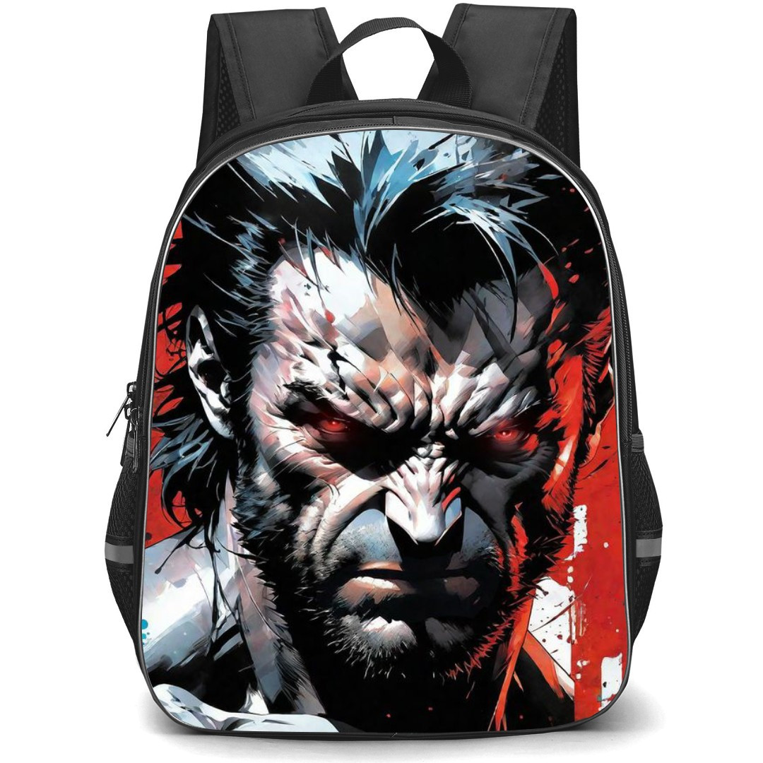 X-Men Wolverine School Backpack StudentPack - Logan Avatar Watercolor Art