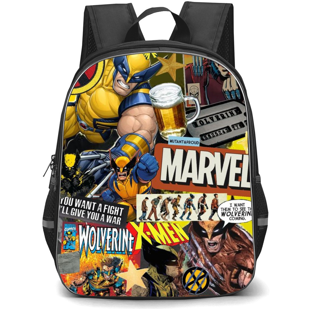 X-Men Wolverine School Backpack StudentPack - Wolverine Collage