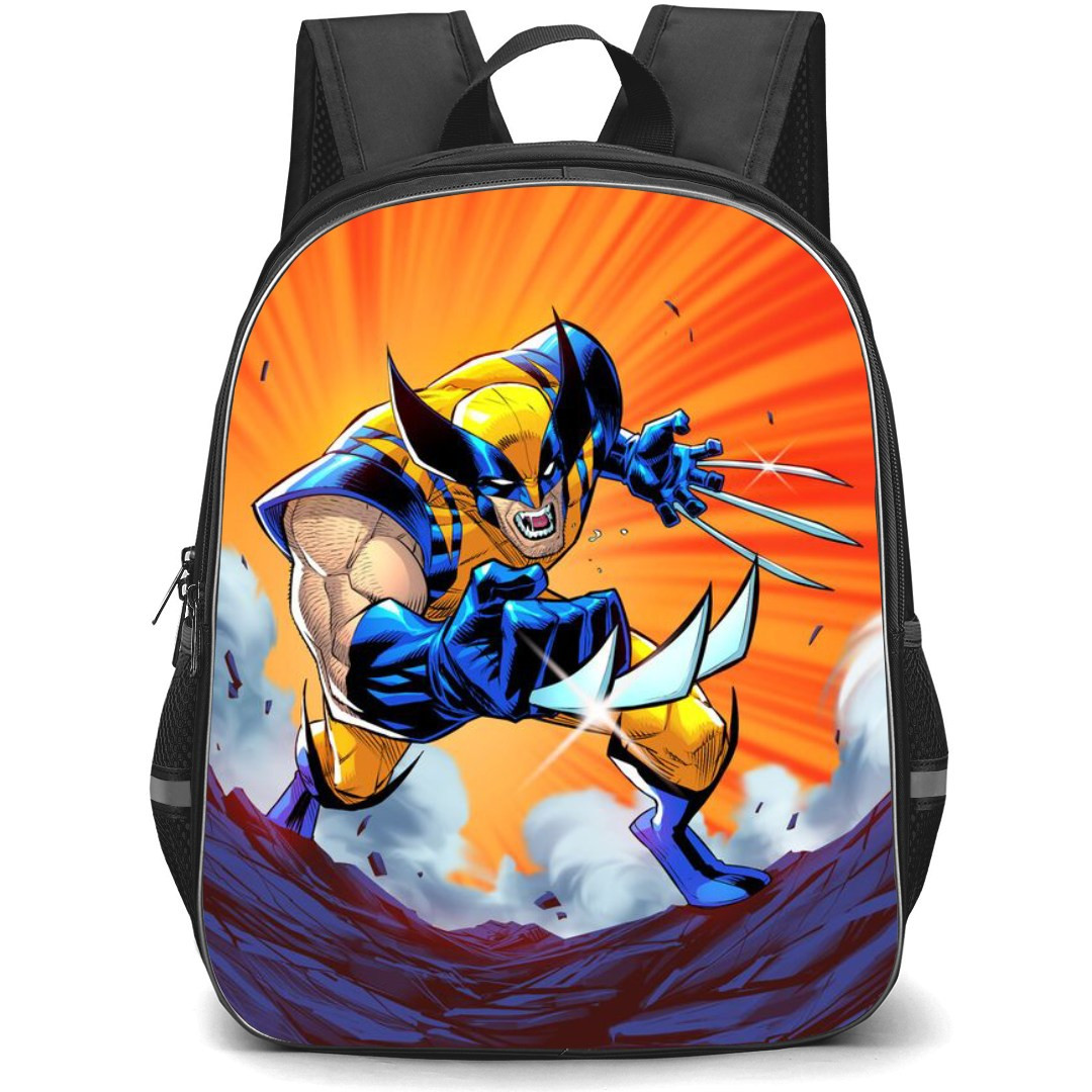 X-Men Wolverine School Backpack StudentPack - Wolverine Fighting Pose Comic Art