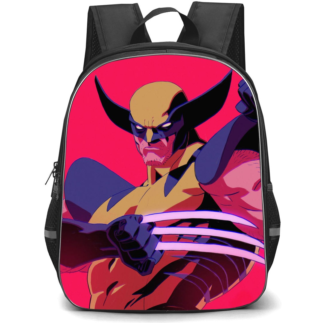 X-Men Wolverine School Backpack StudentPack - Wolverine Portait Pink Background