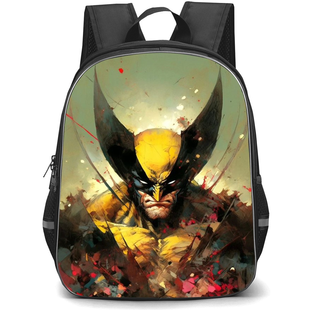 X-Men Wolverine School Backpack StudentPack - Wolverine Portrait Watercolor Art