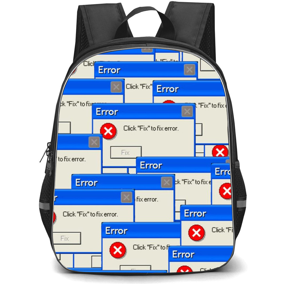Microsoft Windows Backpack School Bag StudentPack - Microsoft Windows Error Pattern Art Poster