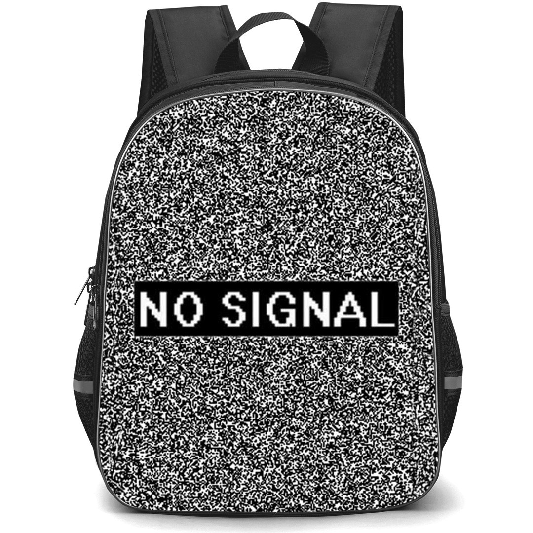 Microsoft Windows Backpack School Bag StudentPack - Microsoft Windows No Signal On Monochromatic Noise Pattern Background
