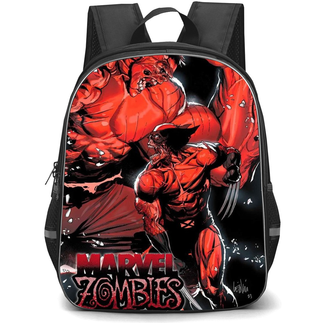 Marvel Zombies Backpack StudentPack - Hulk Wolverine Fight Illustration