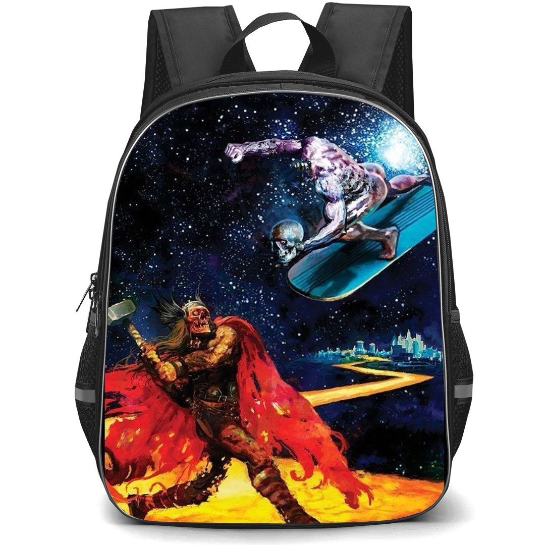 Marvel Zombies Backpack StudentPack - Thor Silver Surfer Fight Illustration
