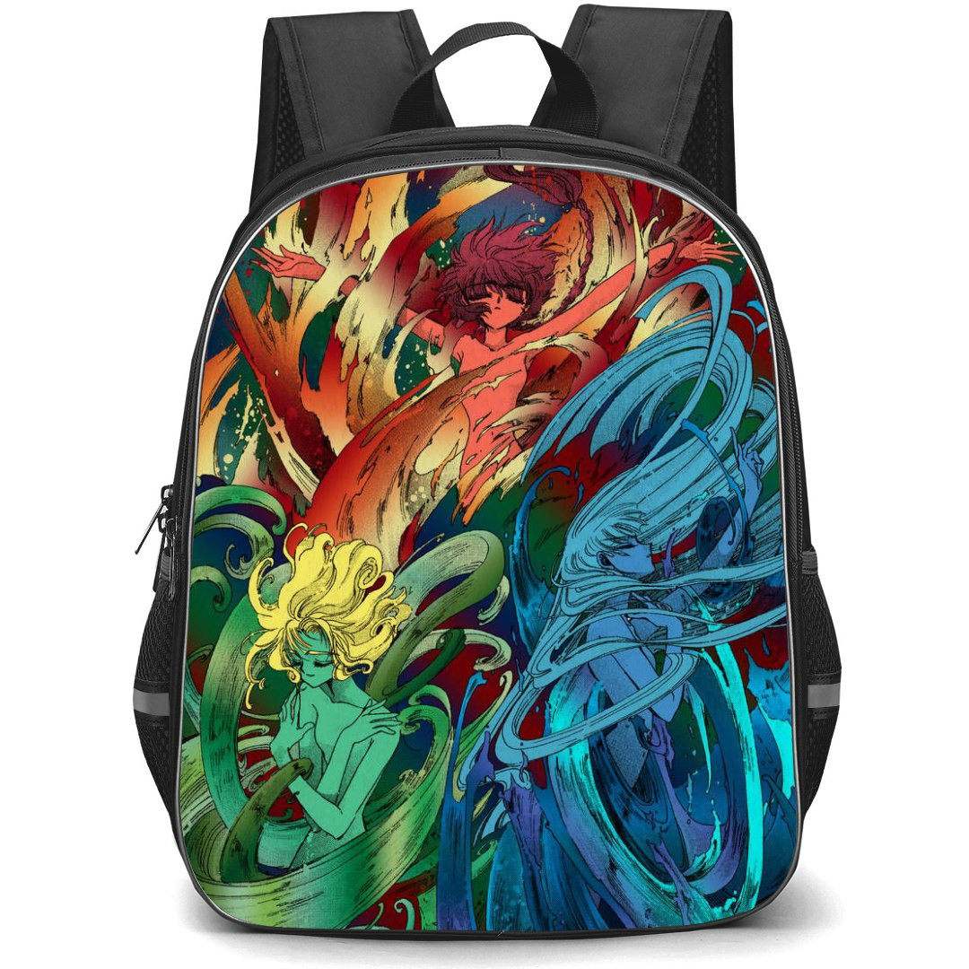 Magic Knight Rayearth Backpack StudentPack - Hikaru Fuu And Umi Manga Colouring Illustration Art