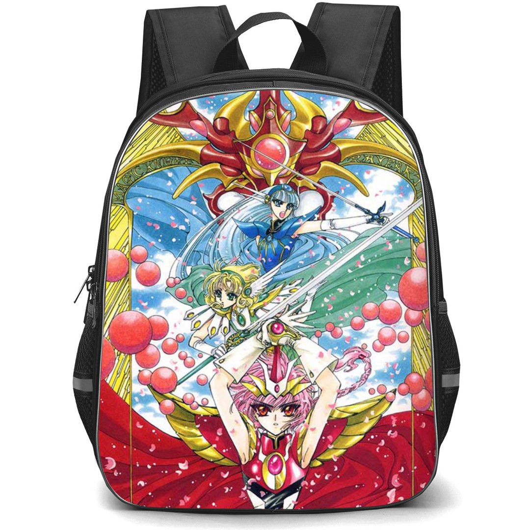 Magic Knight Rayearth Backpack StudentPack - Hikaru Fuu And Umi Vintage Manga Art Poster