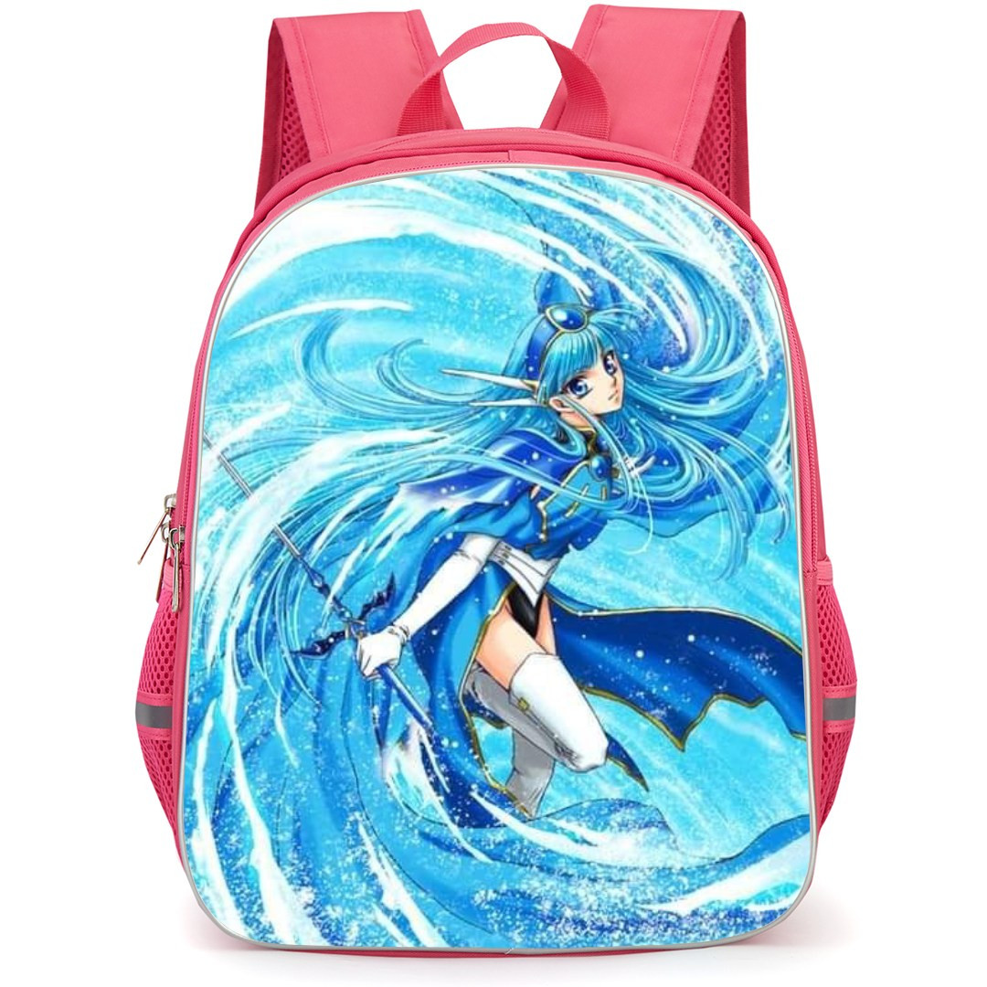 Magic Knight Rayearth Umi Ryuuzaki Backpack StudentPack - Umi Ryuuzaki On Blue Wave Illustration Art