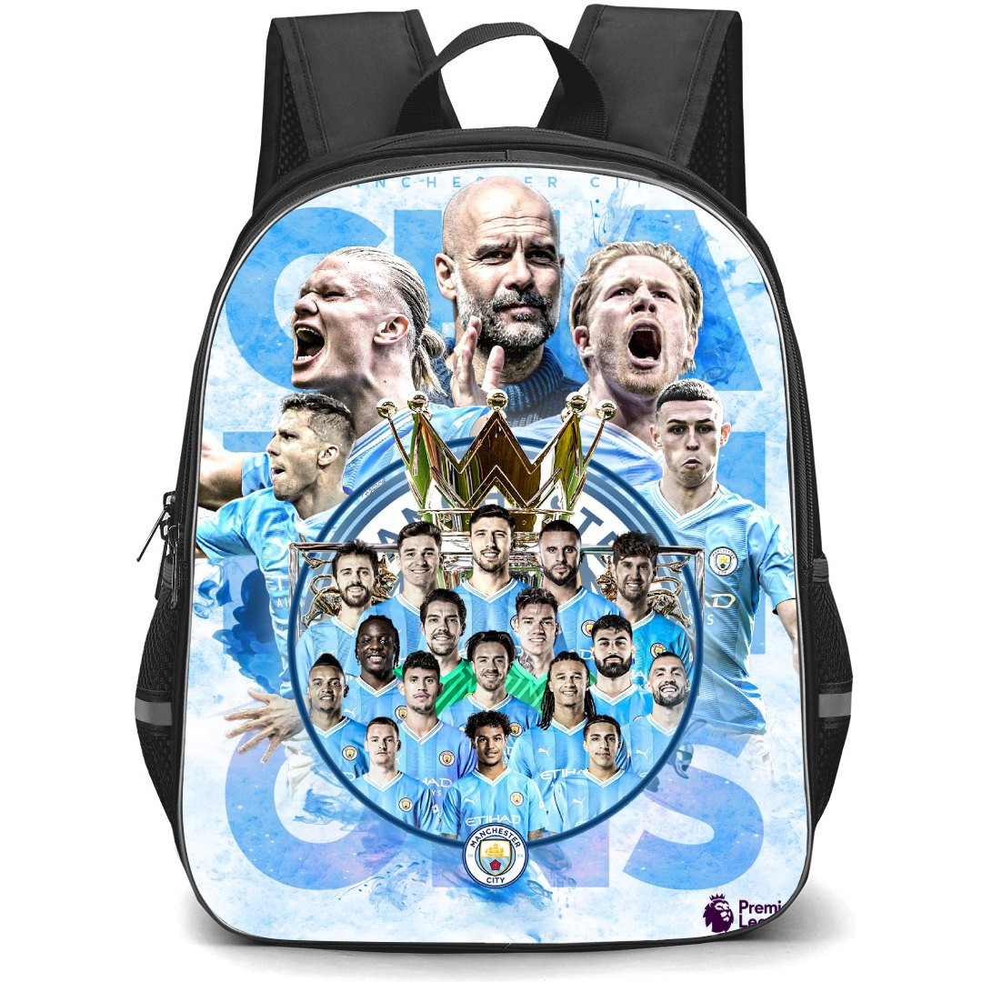 Manchester City F.C. Backpack StudentPack - Manchester City Champion of The 2023-24 Season Poster