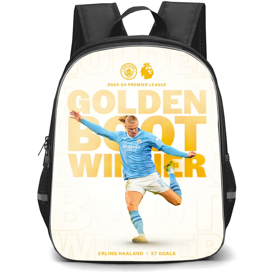 Manchester City F.C. Erling Haaland Backpack StudentPack - Erling Haaland Golden Boot Winner 2023-24 Sticker