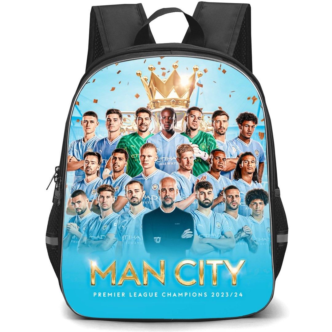 Manchester City F.C. Backpack StudentPack - Manchester City Premier League Champion 2023-24 Sky Sports Poster