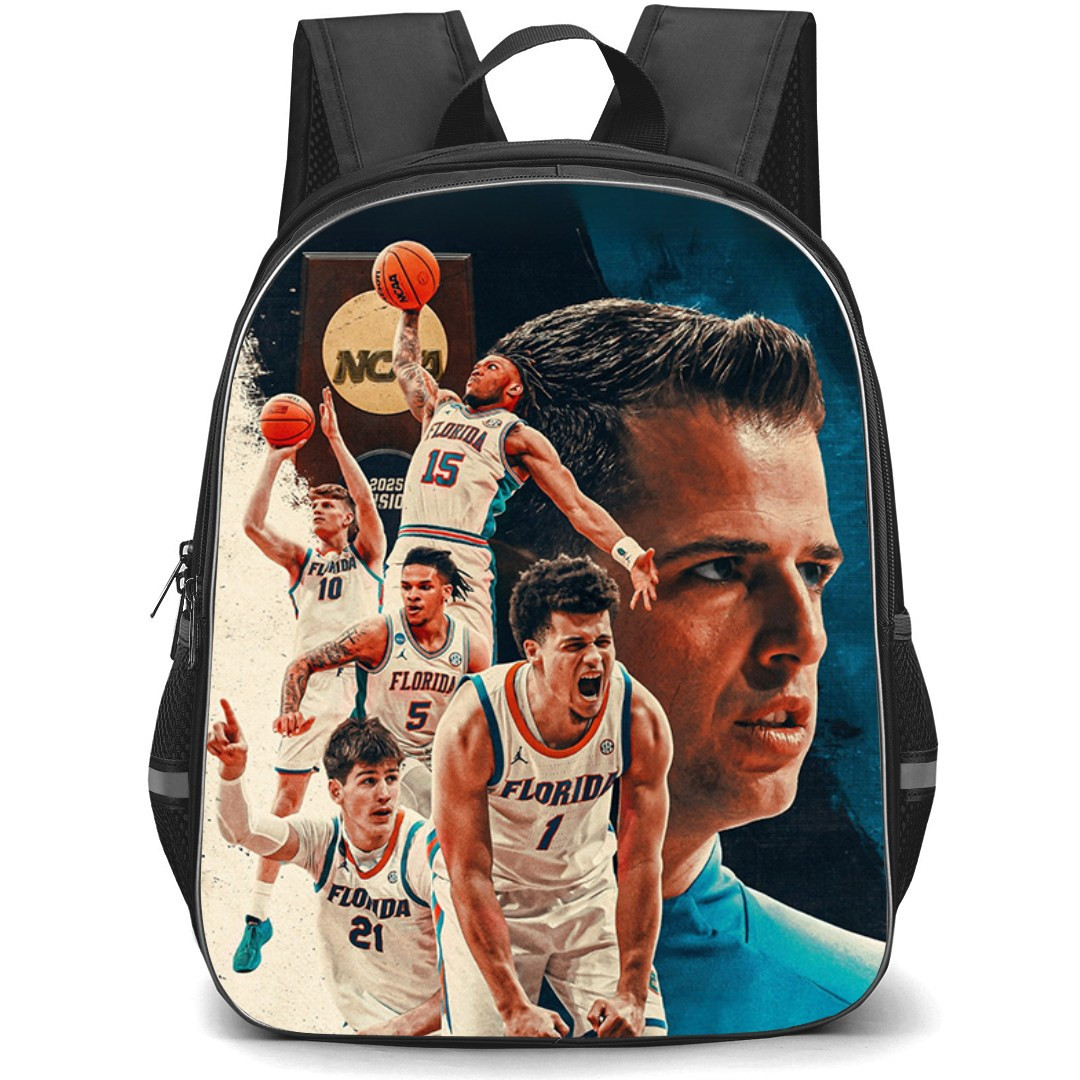 March Madness 2025 Men Tournament Florida Gators Men Basketball Team Backpack StudentPack - The Gators Team On Blue Graphic Background
