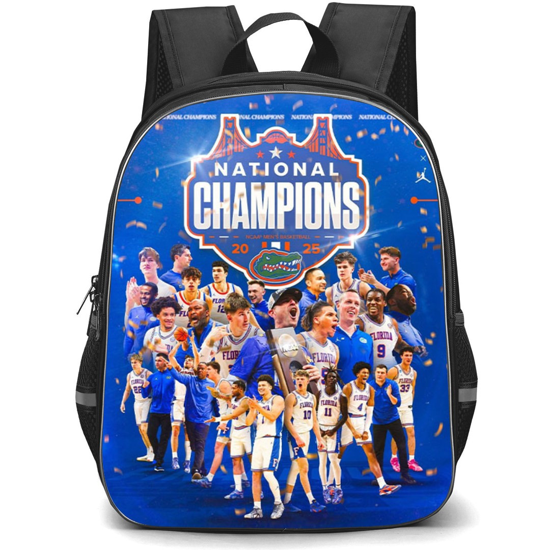 March Madness 2025 Men Tournament Florida Gators Men Basketball Team Backpack StudentPack - The Florida Gators Are National Champions Poster