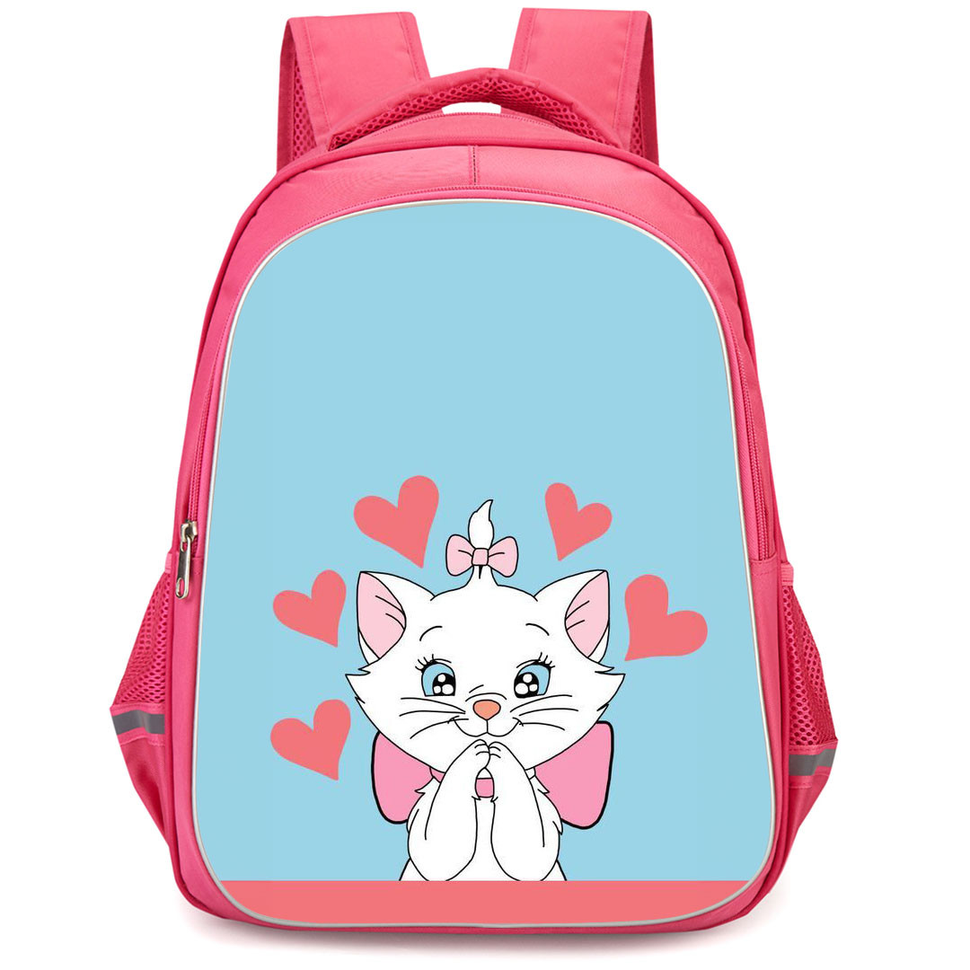 Marie Backpack StudentPack - Marie Feeling Love On Blue Background Poster