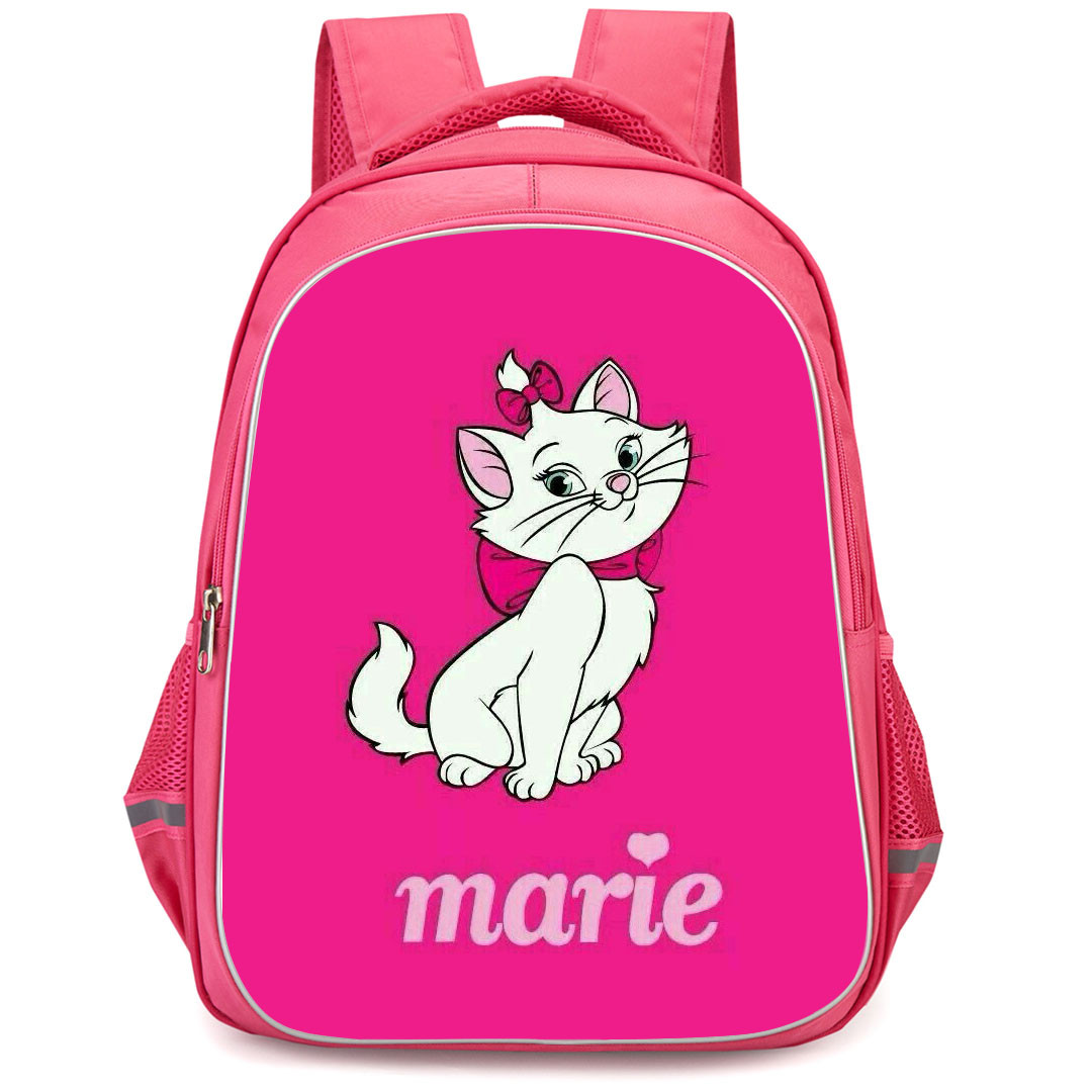 Marie Backpack StudentPack - Marie Sitting On Pink Background