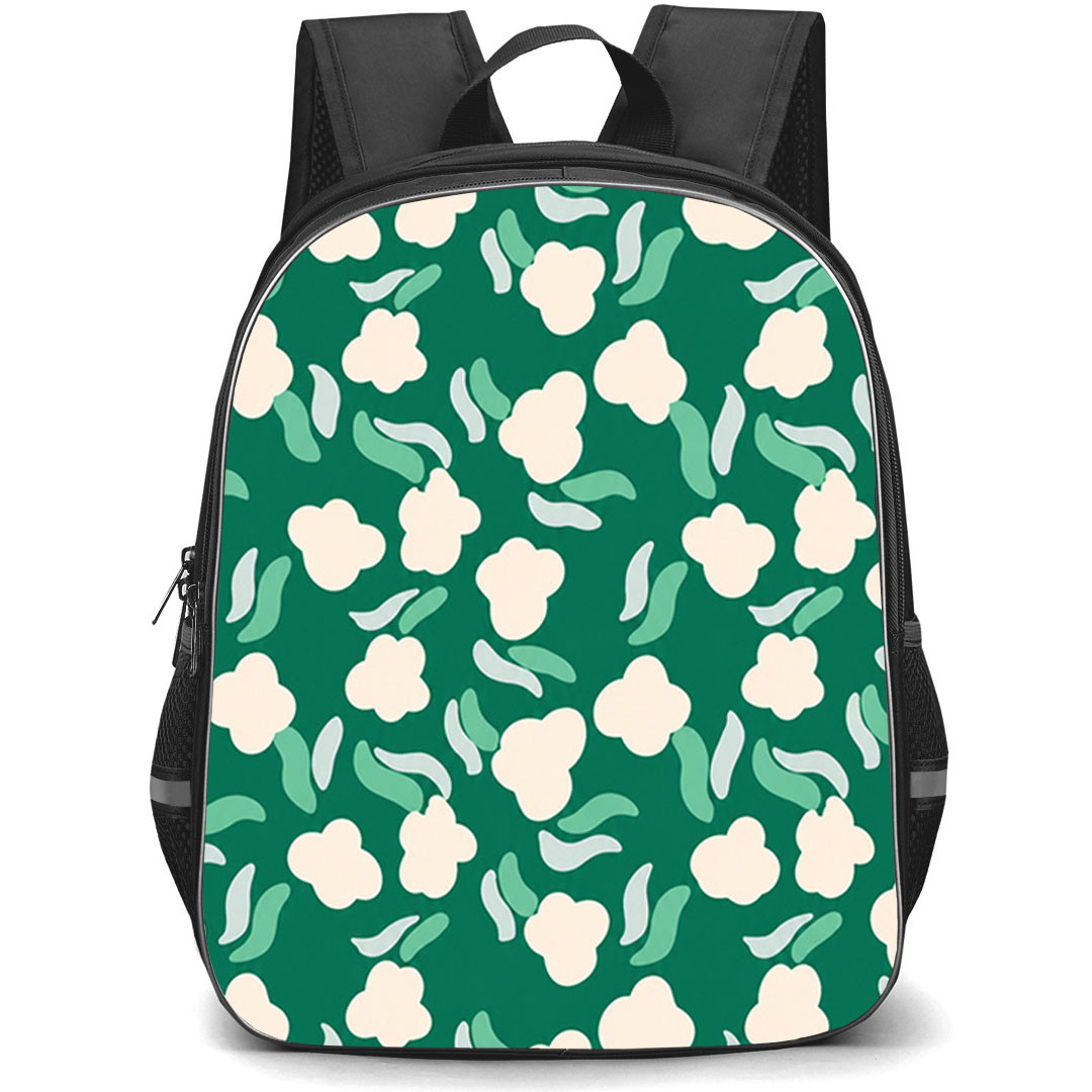 Marimekko Backpack School Bag StudentPack - Marimekko Green Meadow Floral Pattern Art Poster