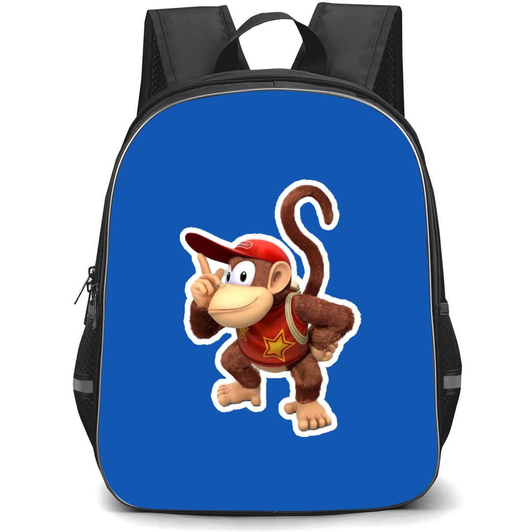 Super Mario Donkey Kong Backpack StudentPack - Diddy Kong High Tail Sticker Art Cartoon Art