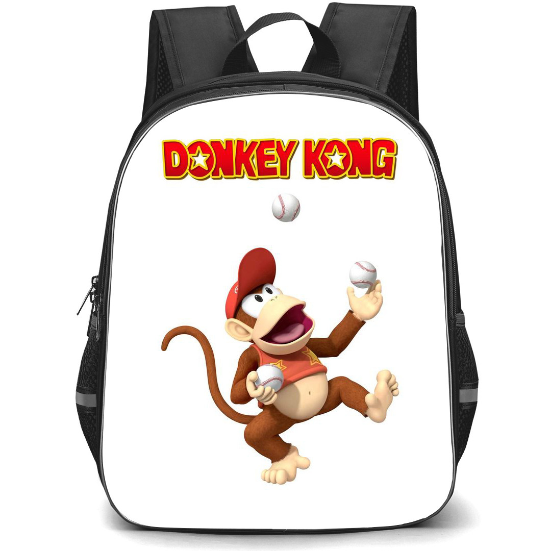 Super Mario Donkey Kong Backpack StudentPack - Diddy Kong Sticker Art Cartoon Art Balls