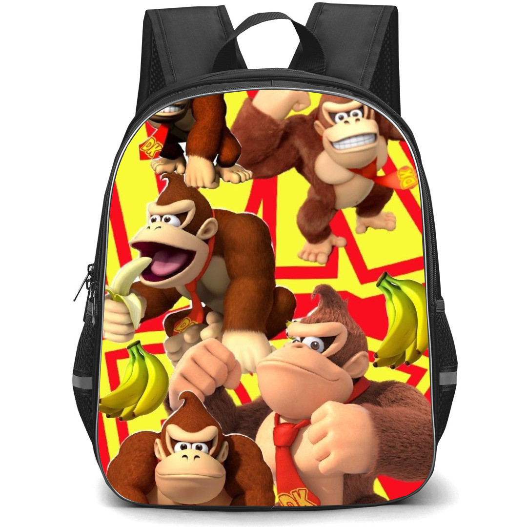 Super Mario Donkey Kong Backpack StudentPack - Donkey Kong Pattern Collage