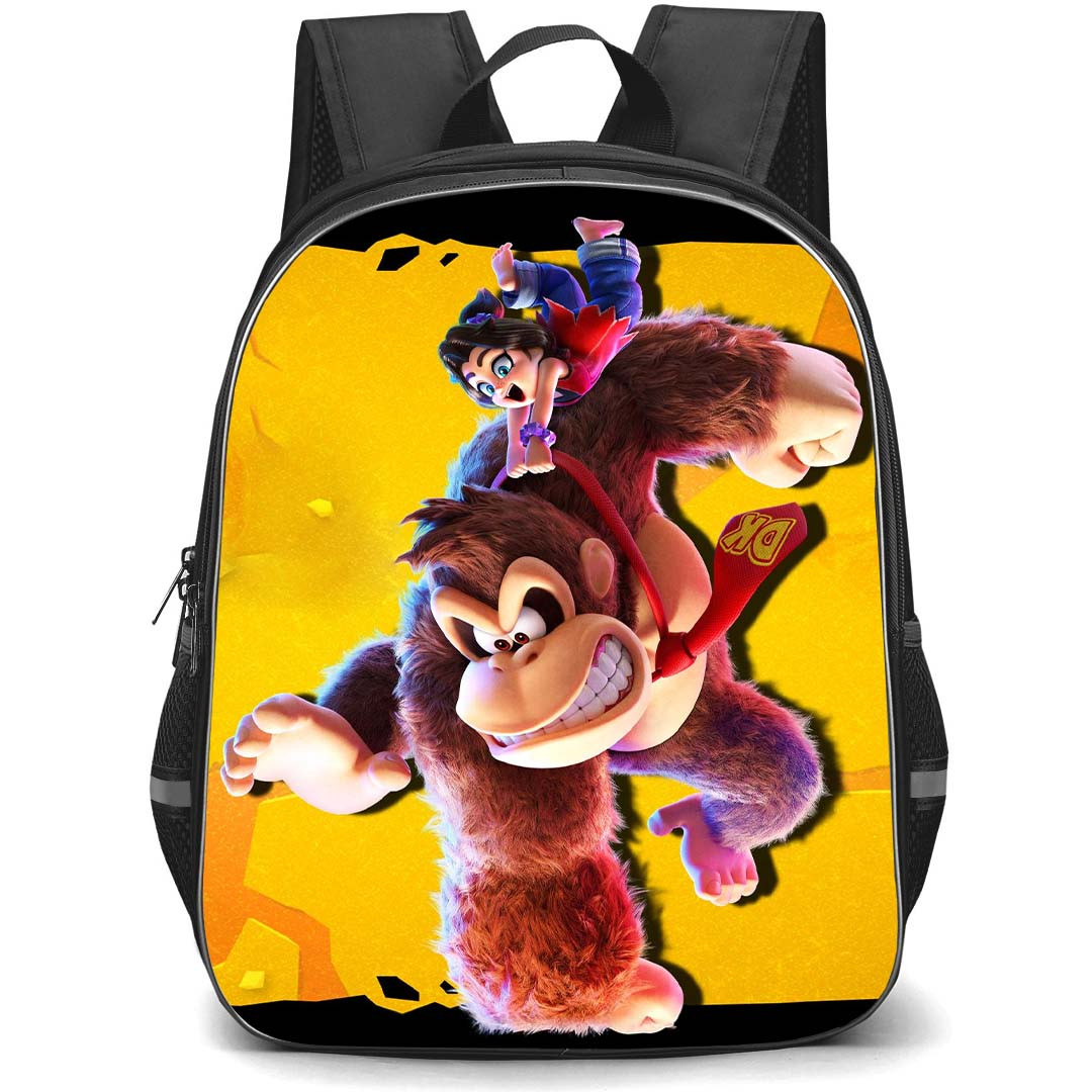 Super Mario Donkey Kong Bananza Backpack StudentPack - Donkey Kong And Pauline Hanging Poster