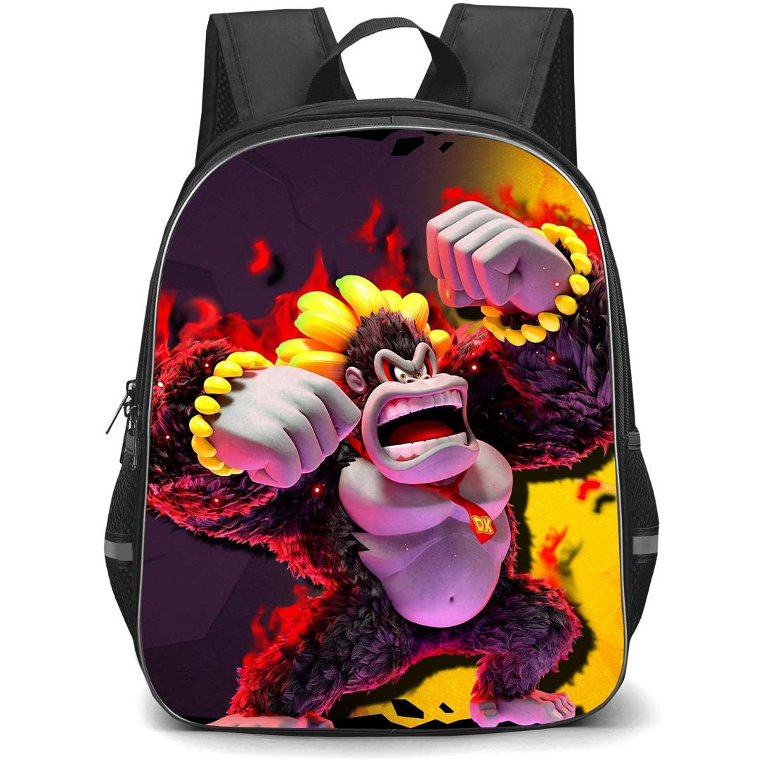 Super Mario Donkey Kong Bananza Backpack StudentPack - Donkey Kong Shouting Cartoon Art Poster