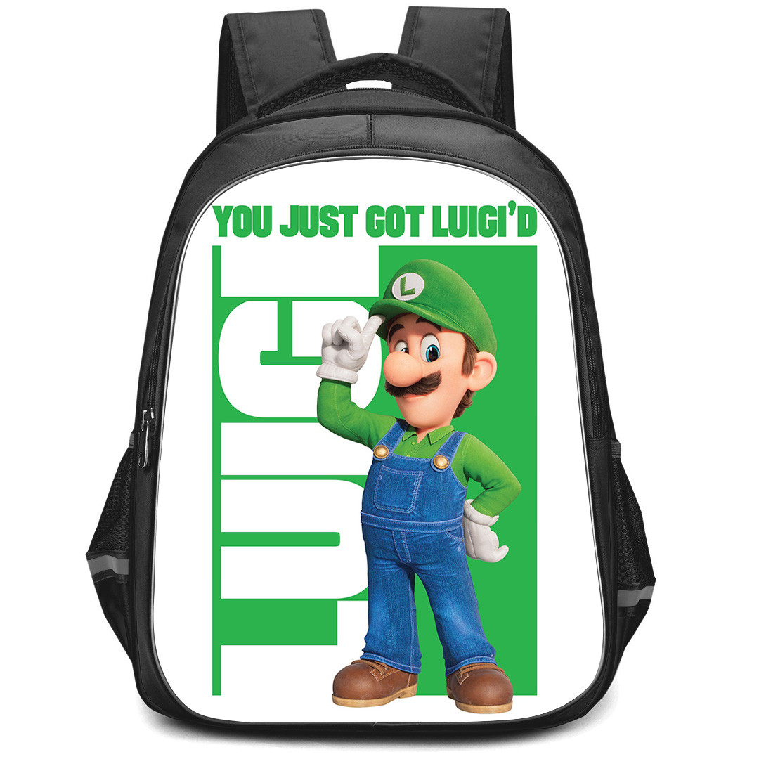 Super Mario Luigi Backpack StudentPack - Luigi You Just Got Luigi'd
